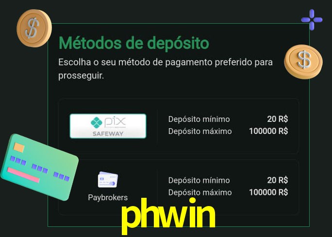 O cassino phwin oferece uma grande variedade de métodos de pagamento